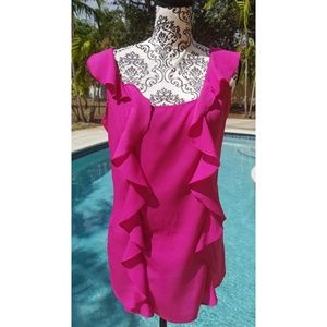 New York and Company Fuschia Pink Sleeveless Top